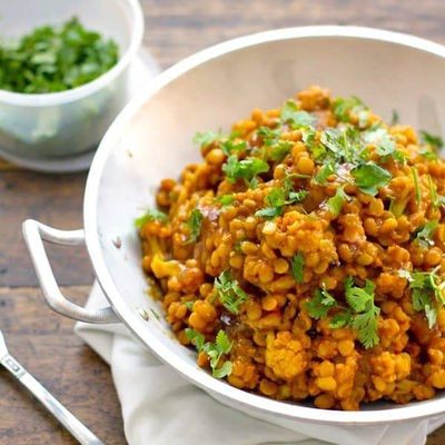 A picture of Cauliflower and Yellow Lentil Curry