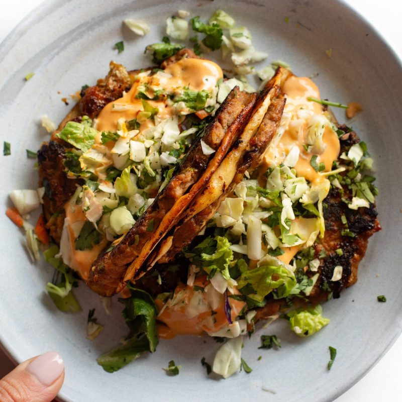 A picture of Brandon's Egg Roll Tacos