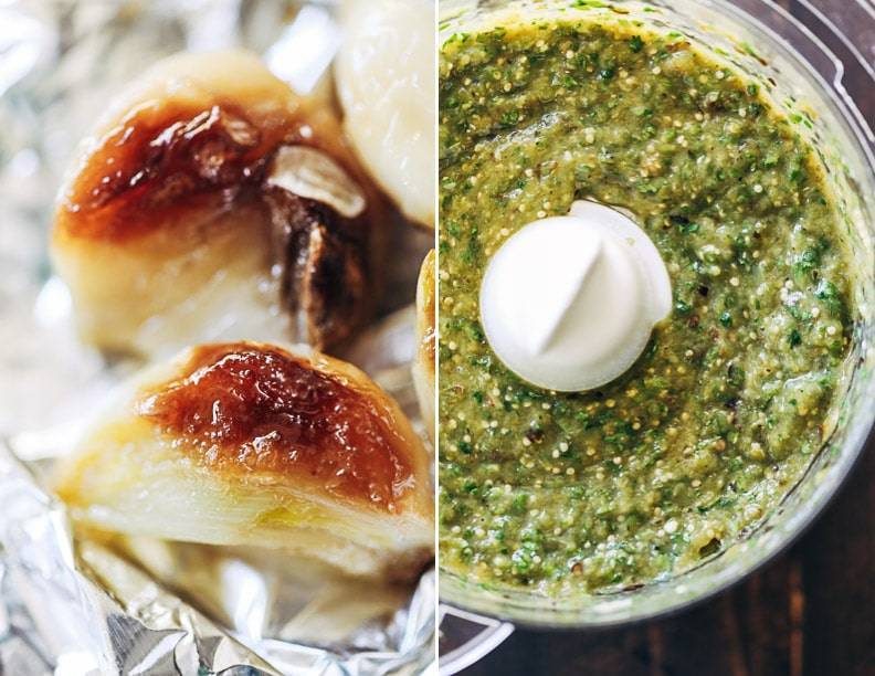 Process of making chicken enchilada casserole.