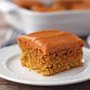 A picture of Banana Cake with Peanut Butter Frosting