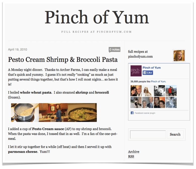 shrimp post Pinch of Yum.