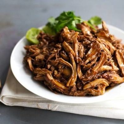 Honey Glazed Crockpot Chicken Adobo - simple pantry ingredients, hardly any hands-on time, 200 calories. | https://build-body.today
